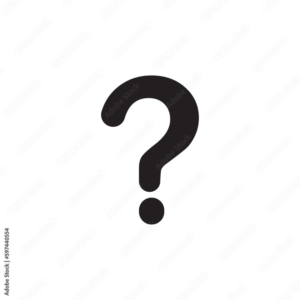 Question mark simple icon vector illustration Question mark simple icon vector illustration