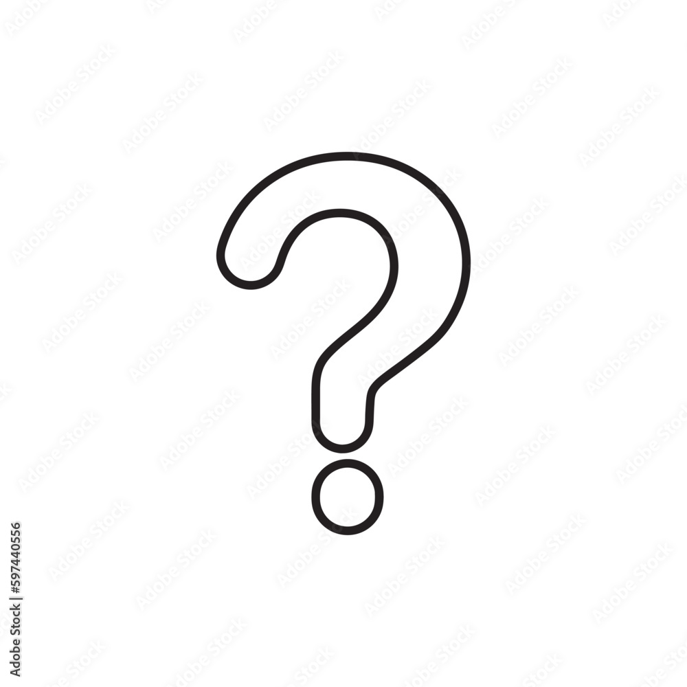 Question mark simple icon vector illustration Question mark simple icon vector illustration