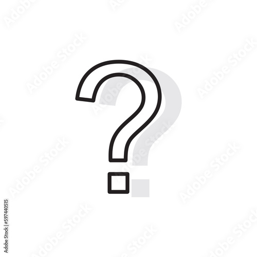  Question mark simple icon vector illustration