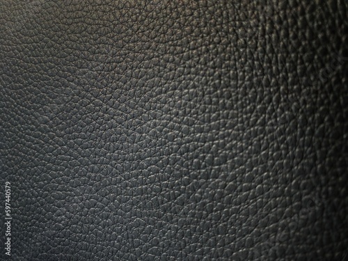 Embossed leather background Black with slight blur and lighting