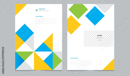Cover design for annual report and business catalog, magazine, flyer or booklet. Brochure template layout. A4 cover vector EPS-10