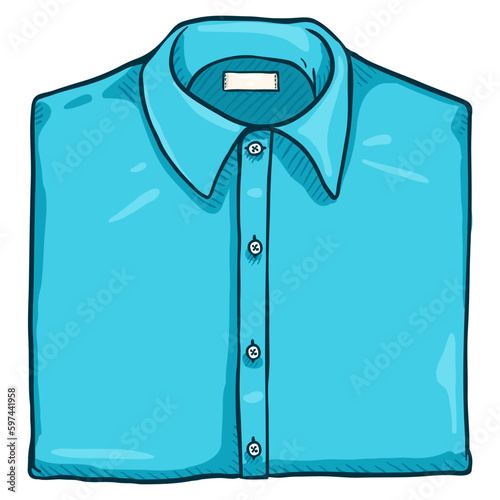 Vector Cartoon Folded Classic Men Shirt
