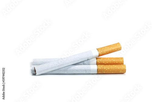 Cigarettes with filter isolated on white