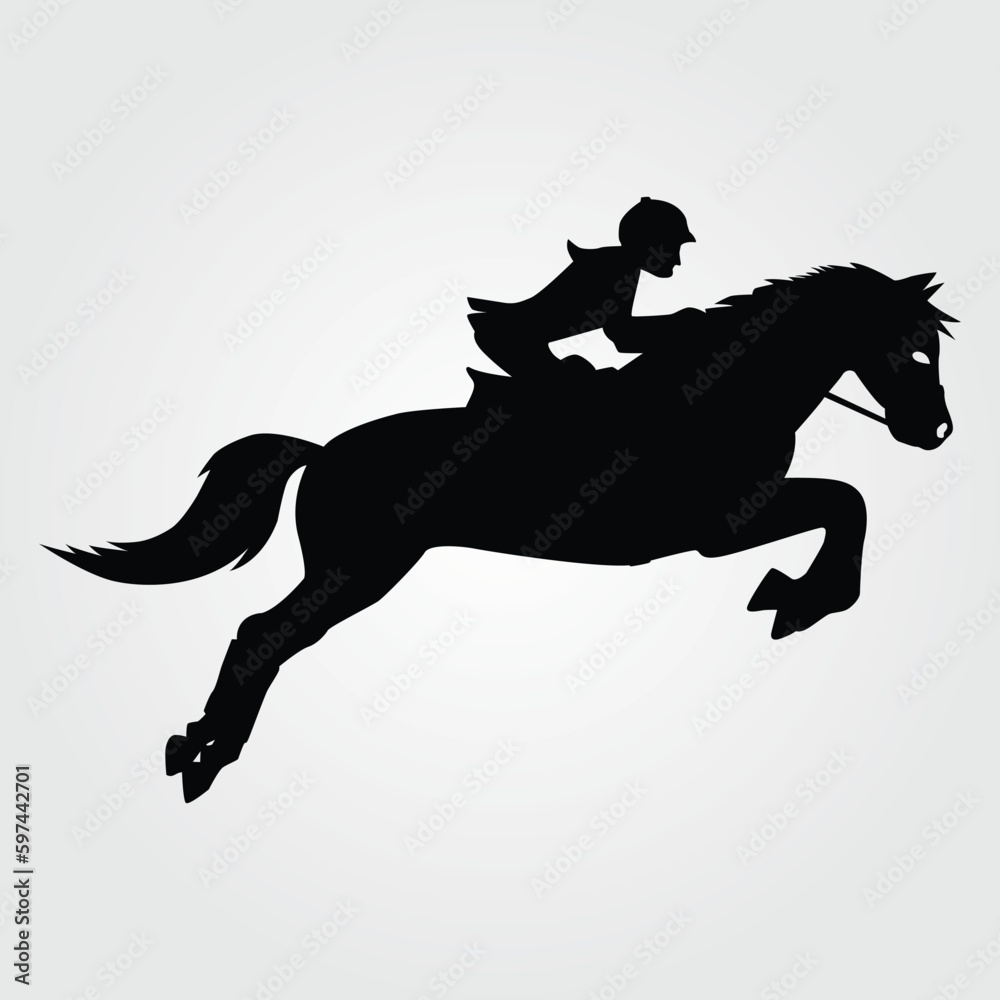 Horses Silhouette, Horse Racing, Horse Riding Equine Equestrian Race, Outline Horse Rider Vector Jockey Pony Horses Silhouette, Horse Racing, Horse Riding Equine Equestrian Race, Outline Horse Rider Vector Jockey Pony