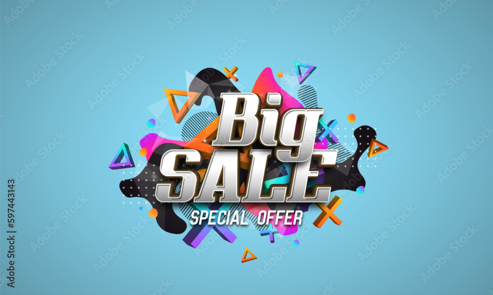 Big Sale banner. Bright promotion poster. Vector template for your design. Big Sale banner. Bright promotion poster. Vector template for your design.