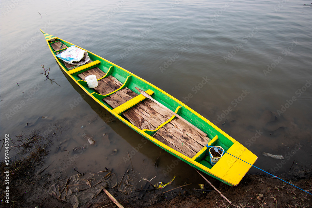 Traditional boat made of wood. Traditional boat made of wood.