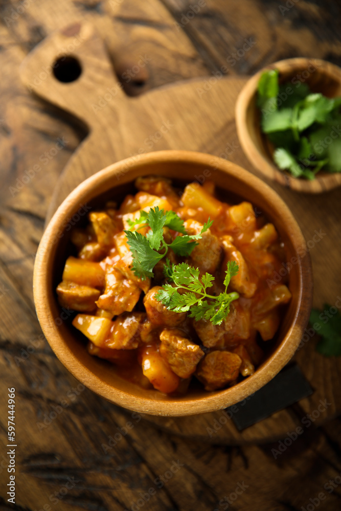 Homemade turkey ragout with pineapple Homemade turkey ragout with pineapple