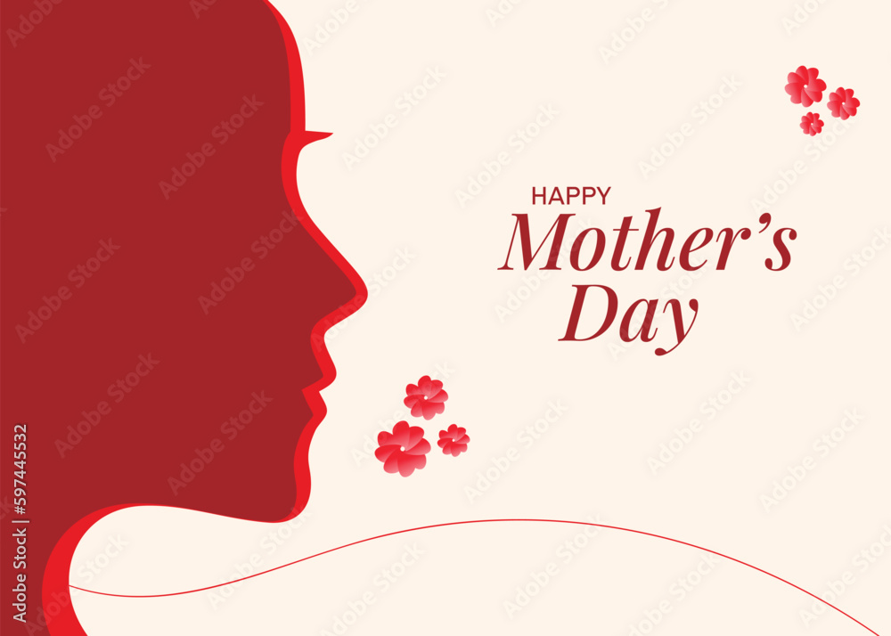 Free vector happy mothers day celebration greeting background design