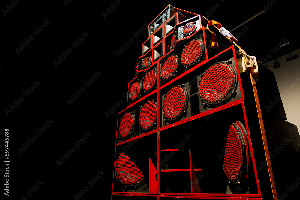 Reggae Sound System with several loudspeakers Stock Photo Adobe Stock