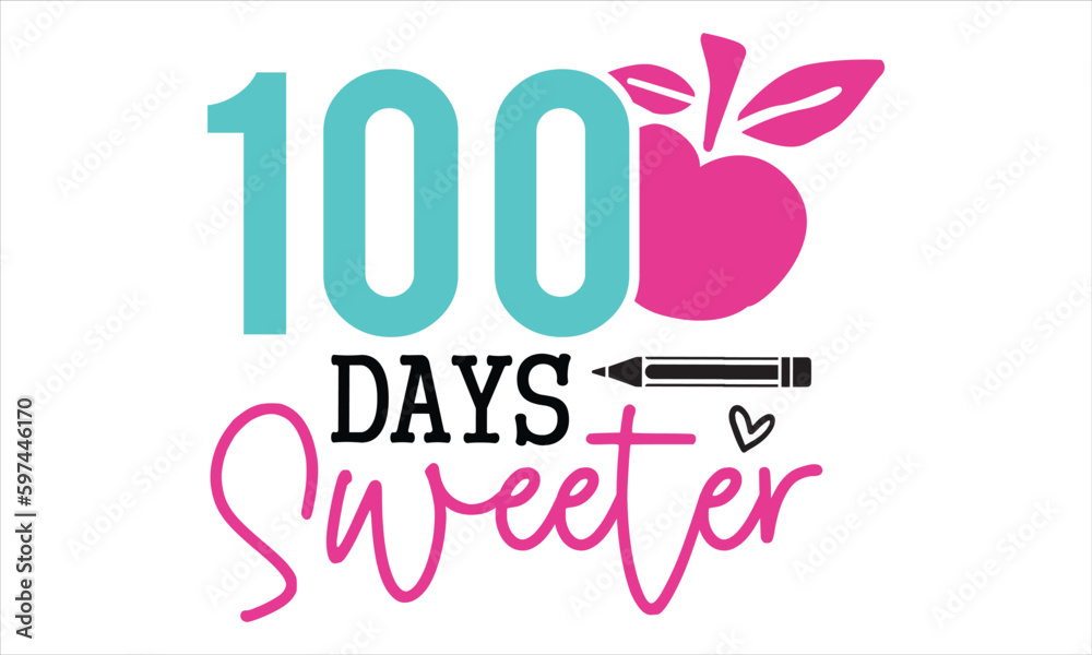 100 Days SVG Design template