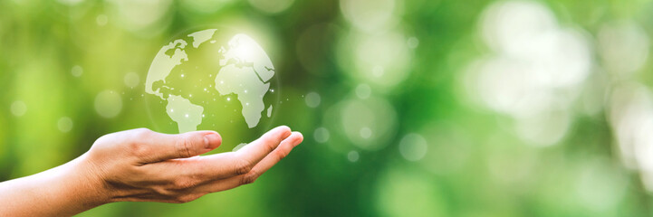Environment Earth Day hands holding earth  environmentally sustainable Save Earth.  the Environment World Earth Day concept