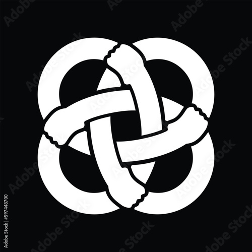 3d graphic of an symbol made of spheres, charity, charity logo