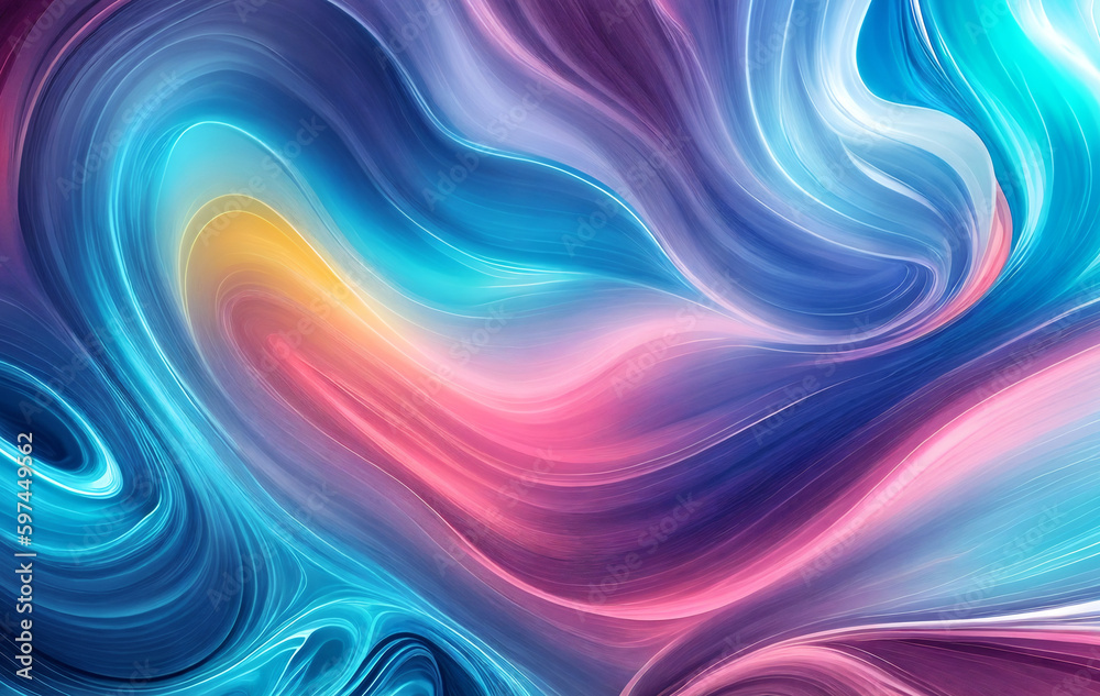 abstract  curves line  motion background with generative AI technology