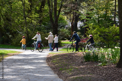 Nantes - Ballade à vélo en famille au Parc de Procé photo