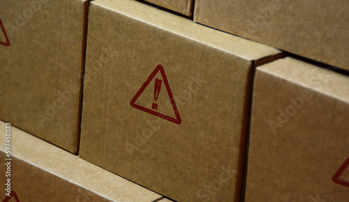 Alert warning and caution stamp and stamping
