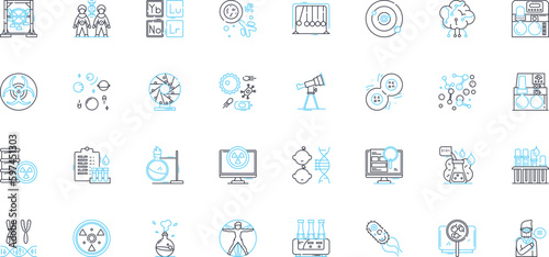 Computer science linear icons set. Algorithm, Binary, Compiler, Cybersecurity, Database, Encryption, Firewall line vector and concept signs. GUI,Hardware,HTML outline illustrations Generative AI