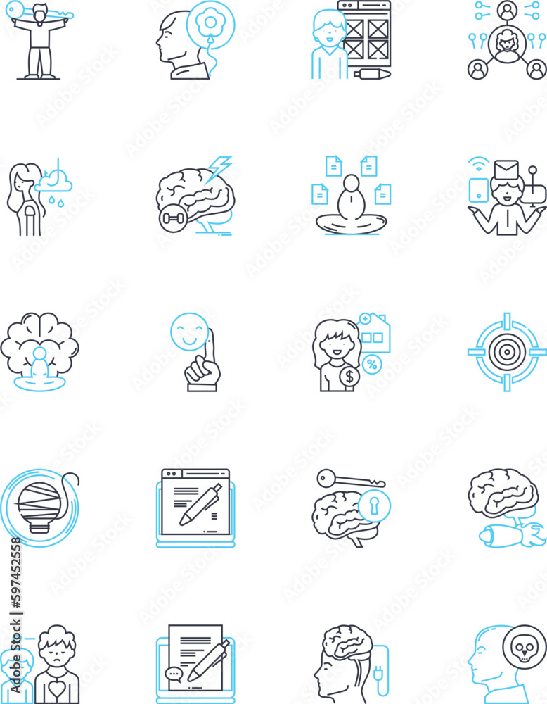Time efficiency linear icons set. Streamlined, Productive, Expedient, Punctual, Swiftness, Agile, Efficiency line vector and concept signs. Instantaneous,Organized,Expedite outline Generative AI