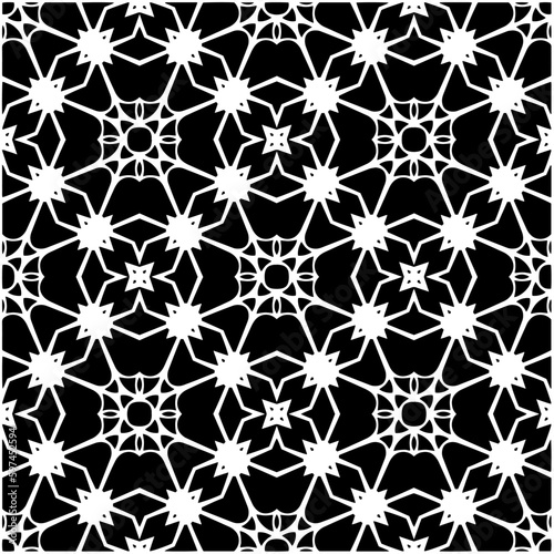 Monochrome pattern. Abstract texture for fabric print  card  table cloth  furniture  banner  cover  invitation  decoration  wrapping.seamless repeating pattern.Black and white color.