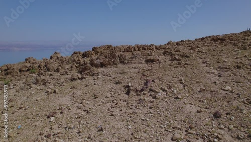 Evealing the Dead Sea above Metsoke Dragot mountains photo