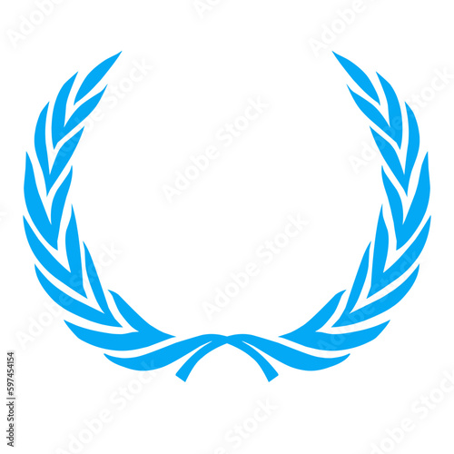 Obraz na płótnie Un Peacekeepr Blue Wreath Leaves w salonie