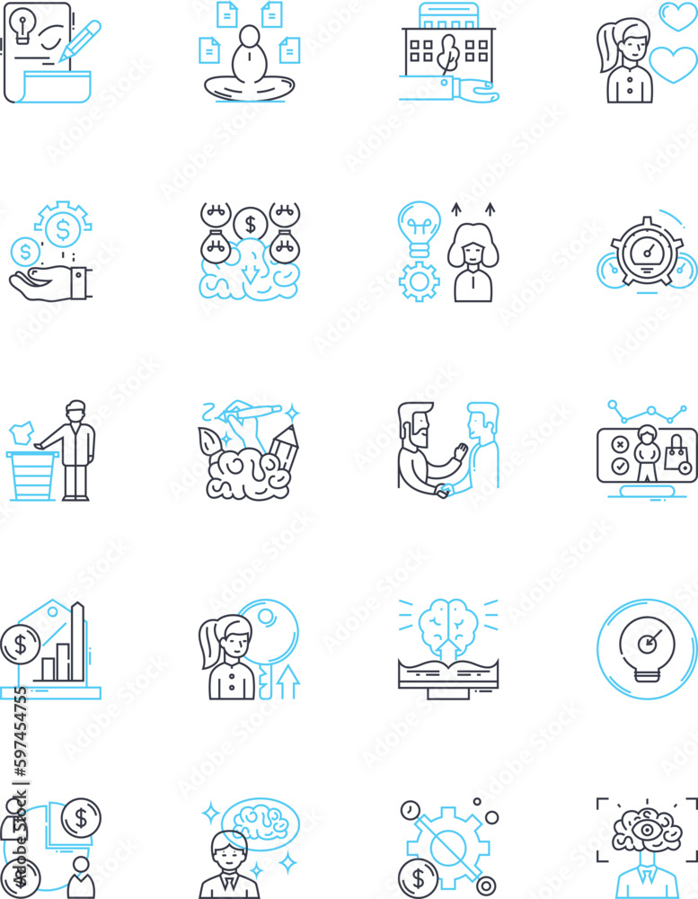 Marketing satisfaction linear icons set. Engagement, Conversion, Loyalty, Retention, Feedback, Advocacy, Insight line vector and concept signs. Strategy,Analytics,Progress outline Generative AI Marketing satisfaction linear icons set. Engagement, Conversion, Loyalty, Retention, Feedback, Advocacy, Insight line vector and concept signs. Strategy,Analytics,Progress outline Generative AI