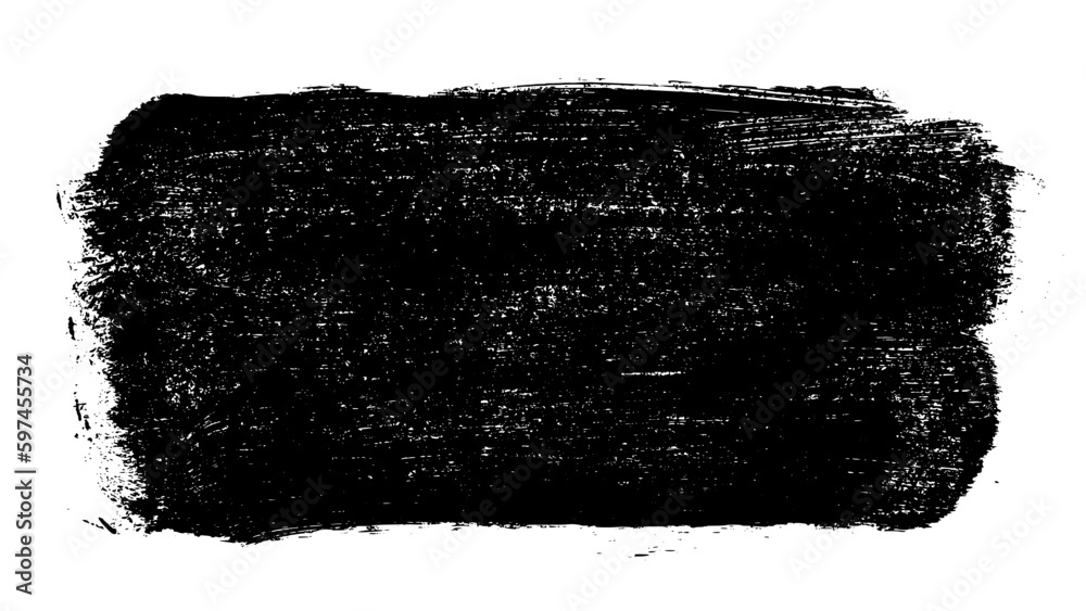 Fototapeta premium Ink black abstract paint stroke isolated on white background. Vector design elements, illustration, EPS 10.
