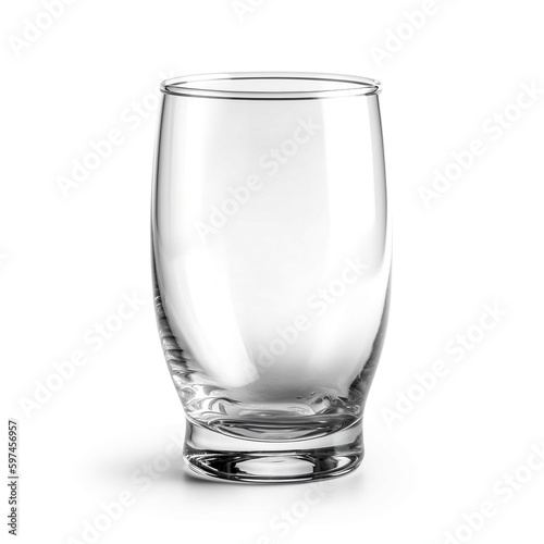 empty glass isolated on white, ai generated