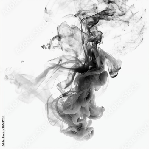 black and white smoke, ai generated