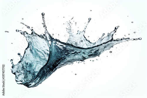 water splash isolated on white ,ai generated