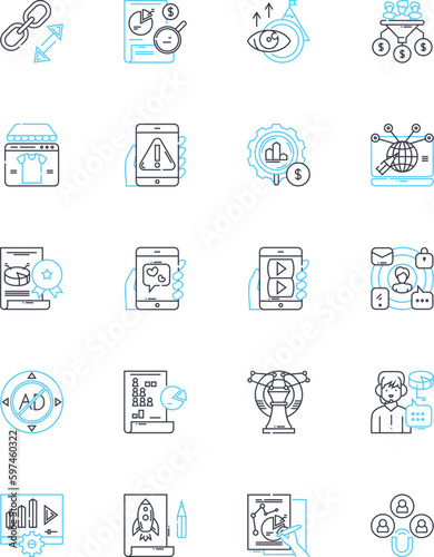Regional business linear icons set. Local  Community  Regional  Proximity  Neighborhood  Area-specific  Homegrown line vector and concept signs. Provincial Territory Boundary outline Generative AI