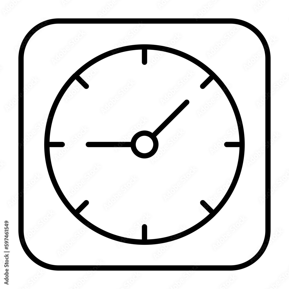 Clock Thin Line Icon Clock Thin Line Icon