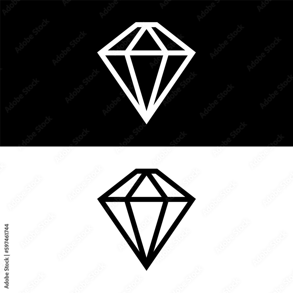 black and white diamond icon