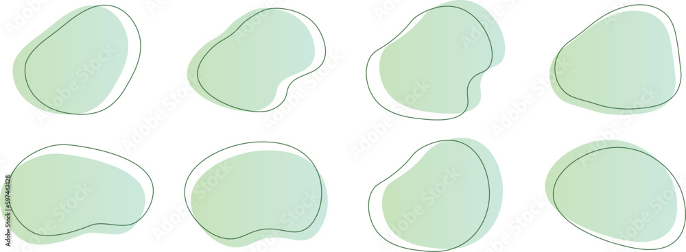 Set of cute abstract shapes.Vector loose frame. Set of cute abstract shapes.Vector loose frame.