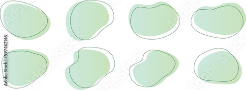 Set of cute abstract shapes.Vector loose frame.