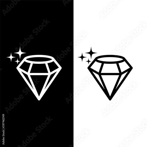 black and white diamond icon