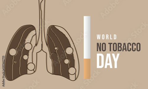 World No Tobacco Day. Template for background, banner, card, poster. vector illustration.