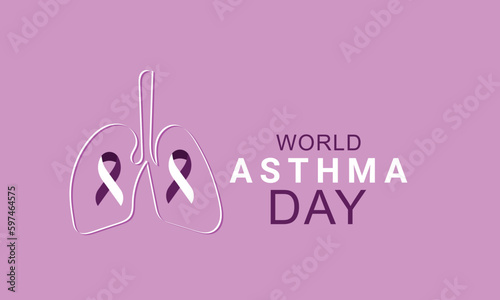 World Asthma Day. Template for background, banner, card, poster. vector illustration.
