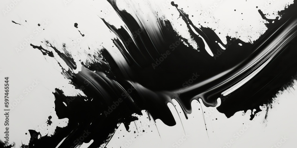 Naklejka premium AI generative. AI Generated. Ink draw pain abstract graffiti wall street art. Mock up pattern. Graphic Art