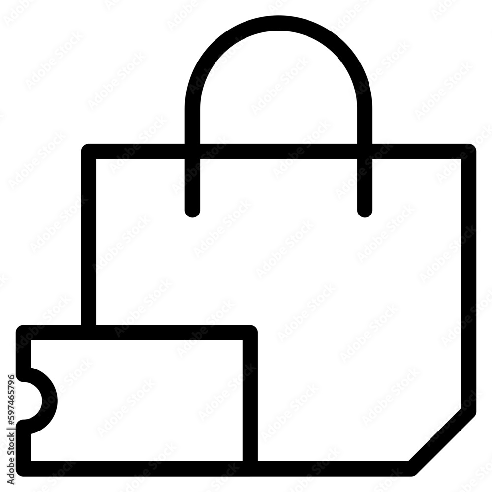 shopping bag line shopping bag line