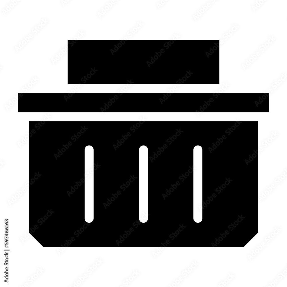 shopping basket glyph 