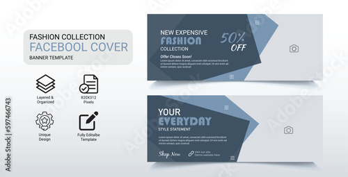  Fashion abstract facebook cover template,Facebook cover vector file.