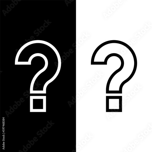 black and white question mark