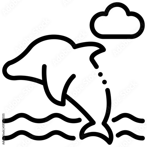 dolphin animal icon