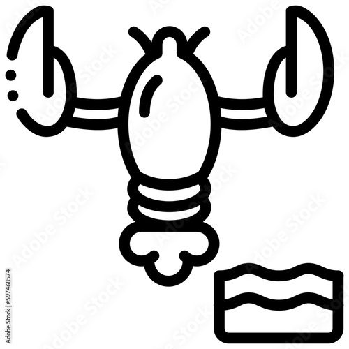 lobster animal icon