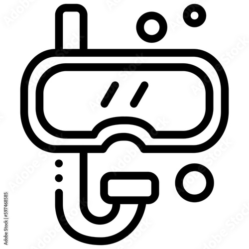 snorkel diving icon