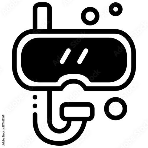 snorkel diving icon