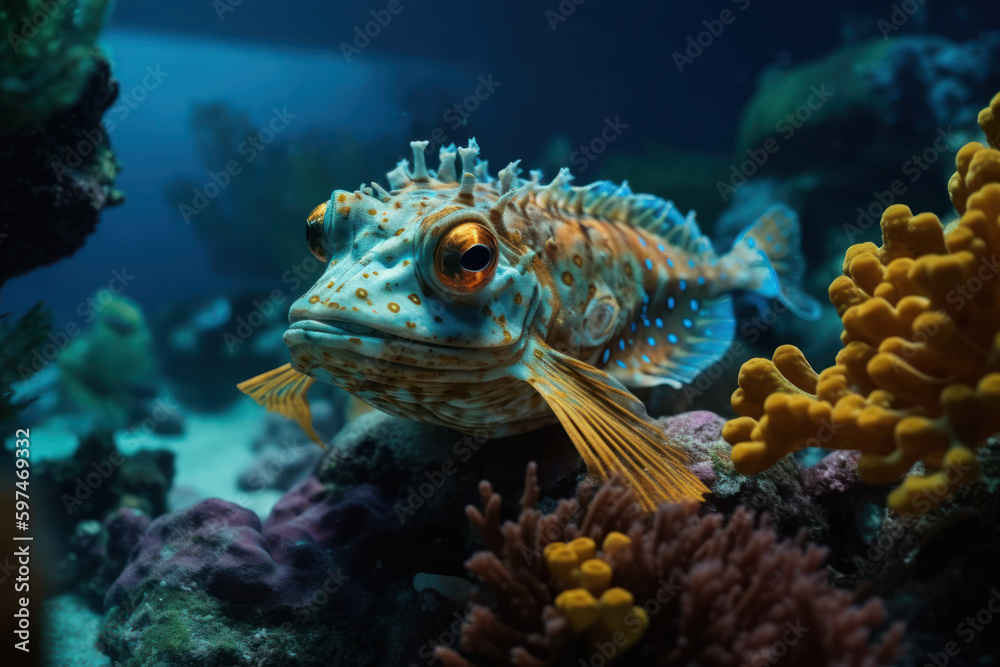 an incredible fisch in the sea, created with Generative AI technology an incredible fisch in the sea, created with Generative AI technology