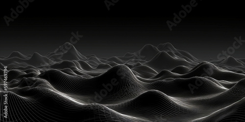 abstract landscape background textured, black and blang, lines, photo