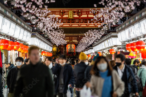 Japanese Temple on the streets of Tokyo