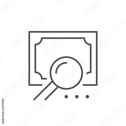 Painting examination line outline icon